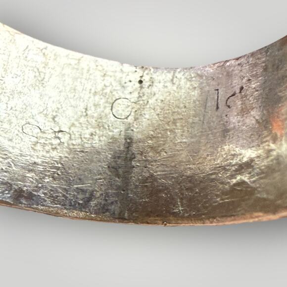 Vintage Sterling Silver & 18K Gold Ring 7,3g with Natural Star Sapphire sz 7 - Picture 11 of 11